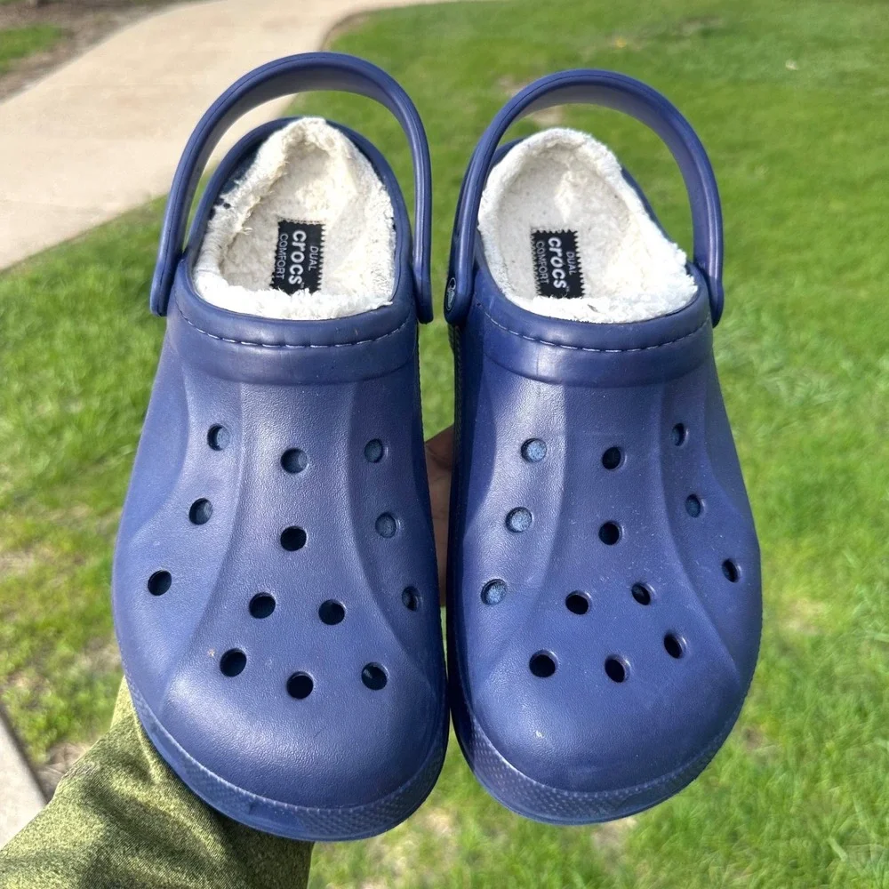 Crocs Adult Ralen Lined Clogs Men's Size 11 Blue Sandals